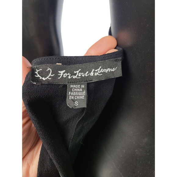 For Love & Lemons Laney Lou Jumpsuit in Black Size Small - Picture 9 of 10